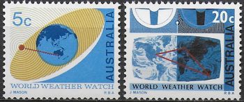 1968 Australia world weather watch 2v. MNH S.G. n. 417/18