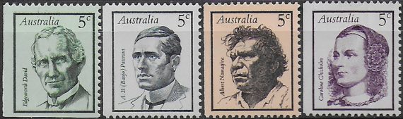 1968 Australia famous australians 4v. MNH Michel n. 410/13