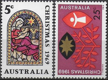 1969 Australia Christmas 2v. MNH S.G. n. 444/45