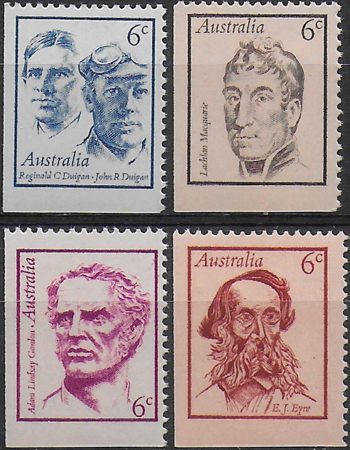 1970 Australia Famous australians 3 serie from booklet 4v. MNH Michel n. 457/60E