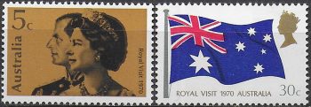 1970 Australia Royal Visit 2v. MNH S.G. n. 456/57