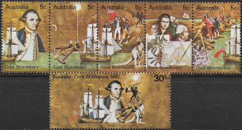 1970 Australia Captain Cook 6v. MNH SG n. 459/64