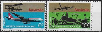 1970 Australia QANTAS 2v. MNH S.G. n. 477/78