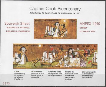 1970 Australia Captain Cook bicentenary ANPEX MNH Michel n. 1