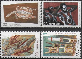 1971 Australia aboriginal art 4v. MNH Michel n. 472/75
