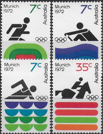 1972 Australia Olympic games 4v. MNH Michel n. 499/502