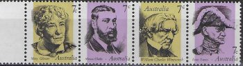 1973 Australia Famous australians 4v. MNH Michel n. 518/21