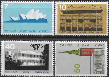 1973 Australia architecture 4v. MNH S.G. n. 556/559