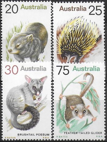 1974 Australia animals 4v. MNH Michel n. 542/45