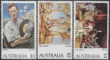 1974 Australia paintings 3v. MNH Michel n. 546/48