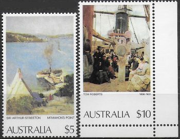 1974 Australia paintings complementary values 2v. MNH SG n. 567/567a