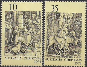 1974 Australia Christmas 2v. MNH S.G. n. 580/81