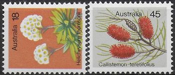1975 Australia wild flowers 2v. MNH S.G. n. 608/09