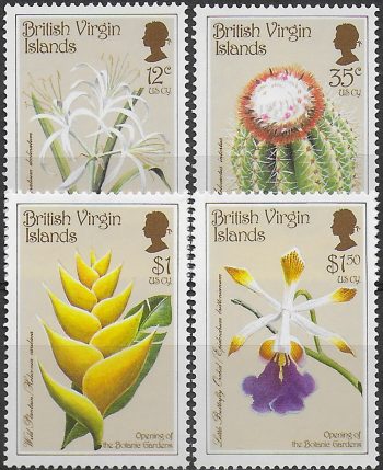 1987 British Virgin Islands botanical gardens 4v. MNH SG. n. 638/41