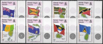 1987 British Virgin Islands Organization of Eastern Caribbean 8v. MNH SG. n. 630/37
