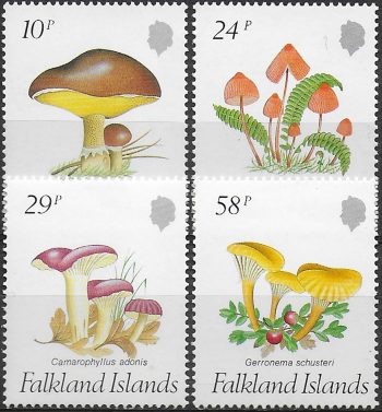 1987 Falkland Islands fungi 4v. MNH SG n. 547/550