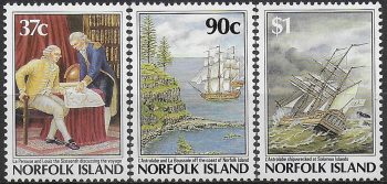 1987 Norfolk island bicentenary of settlement 3v. MNH SG. n. 433/35