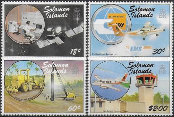 1987 Solomon Islands transport and communications 4v. MNH SG. n. 606/09