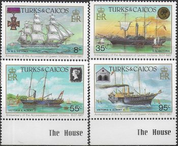 1987 Turks and Caicos accession of queen Victoria 4v. MNH SG. n. 902/905