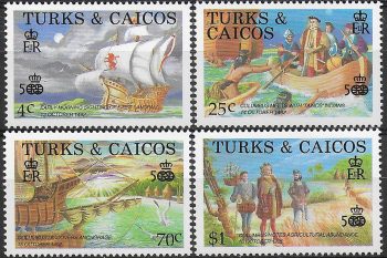 1988 Turks and Caicos discovery of America 4v. MNH SG. n. 912/15