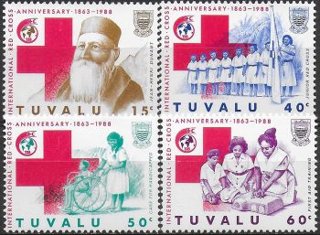 1988 Tuvalu International red cross 4v. MNH SG. n. 518/21