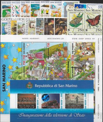 1993 San Marino complete year 20v. + 2MS MNH