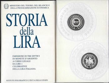 2000 Italia Storia della Lira 2 coins in silver Proof
