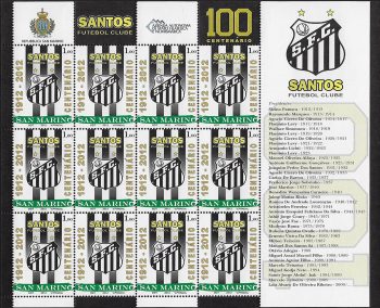 2012 San Marino Santos Centenary MS MNH Unificato n. 2360