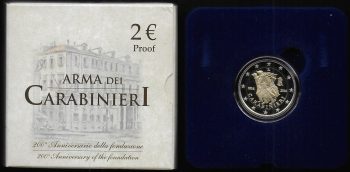 2014 Italia € 2,00 Carabinieri Proof