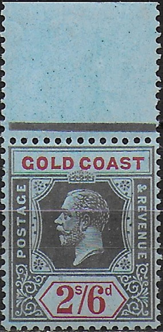 1924 Gold Coast George V 2s.6d. MNH SG n. 97