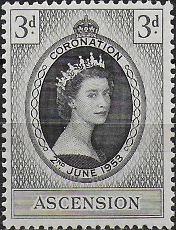 1953 Ascension Coronation 1v. MNH SG n. 56