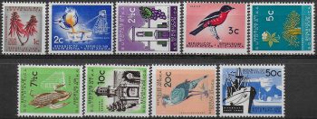 1961-63 South Africa Republic 9v. no W MNH SG n. 211/19
