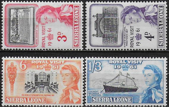 1961 Sierra Leone Royal Visit 4v. MNH SG n. 236/39