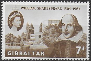 1964 Gibilterra William Shakespeare 1v. MNH SG. n. 177