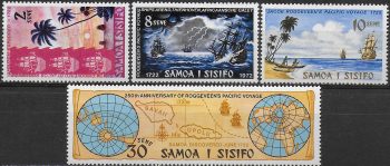 1972 Samoa I Sisifo Roggeveen's pacific voyage 4v. MNH SG. n. 386/89