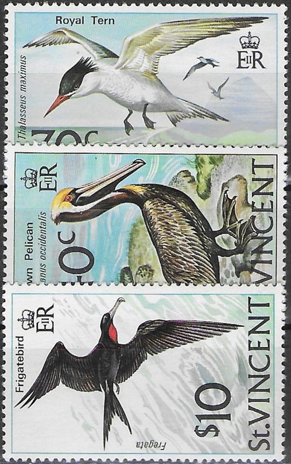 1974 St Vincent birds 3v. MNH SG. n. 396/98