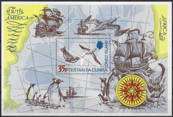1974 Tristan da Cunha lonely island MNH SG n. MS 192
