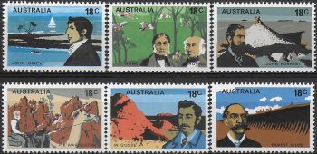 1976 Australia 19th Century explorers 6v. MNH SG. n. 616/21