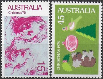 1976 Australia Christmas 2v. MNH SG. n. 635/36