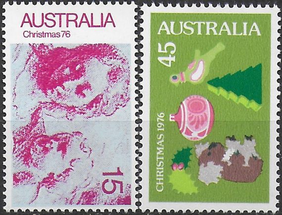 1976 Australia Christmas 2v. MNH SG. n. 635/36