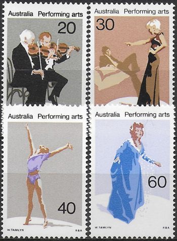 1977 Australia performing arts 4v. MNH SG. n. 641/44
