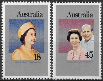 1977 Australia silver jubilee 2v. MNH SG. n. 645/46