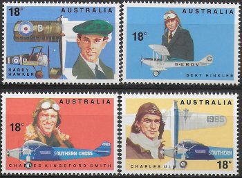 1978 Australia early aviators 4v. MNH SG. n. 658/661