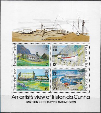 1978 Tristan da Cunha paintings by Svensson MNH SG n. MS 238