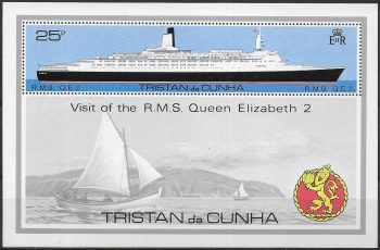 1978 Tristan da Cunha visit of R.M.S. Queen Elizabeth 2 MNH SG n. MS 263