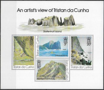 1980 Tristan da Cunha paintings by Svensson, 3rd series MNH SG n. MS 276
