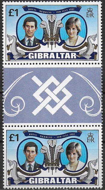 1981 Gibilterra Royal Wedding 1v. (x2) MNH SG. n. 450