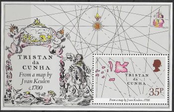 1981 Tristan da Cunha early maps MNH SG n. MS 307