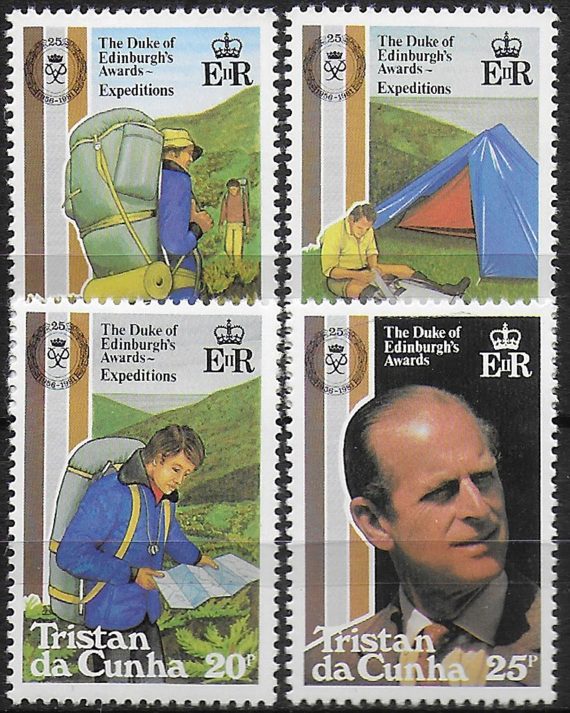 1981 Tristan da Cunha Expeditions 4v. MNH Y&T n. 294/97