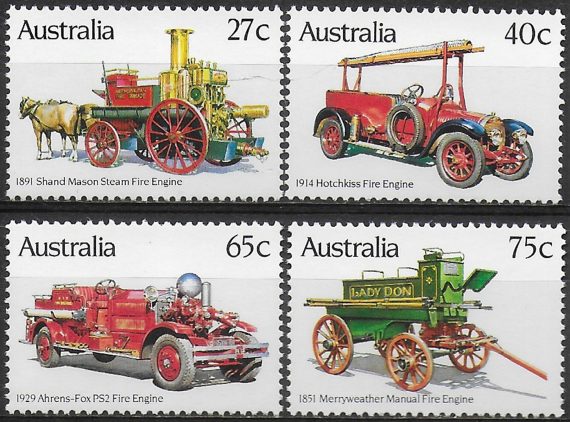 1983 Australia Historic Fire Engines 4v. MNH Michel n. 820/23